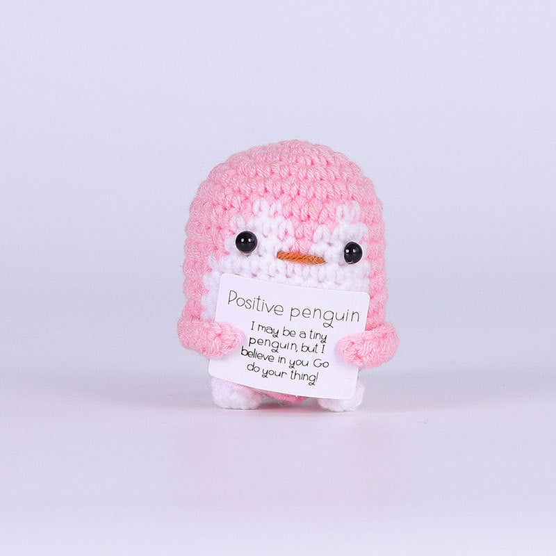 [Blind Box] 3 Crochet Accessories + 2 DIY Plush Pet, Funny expression potato doll positive energy wool knitting cucumber ornament egg baby pendant positive card