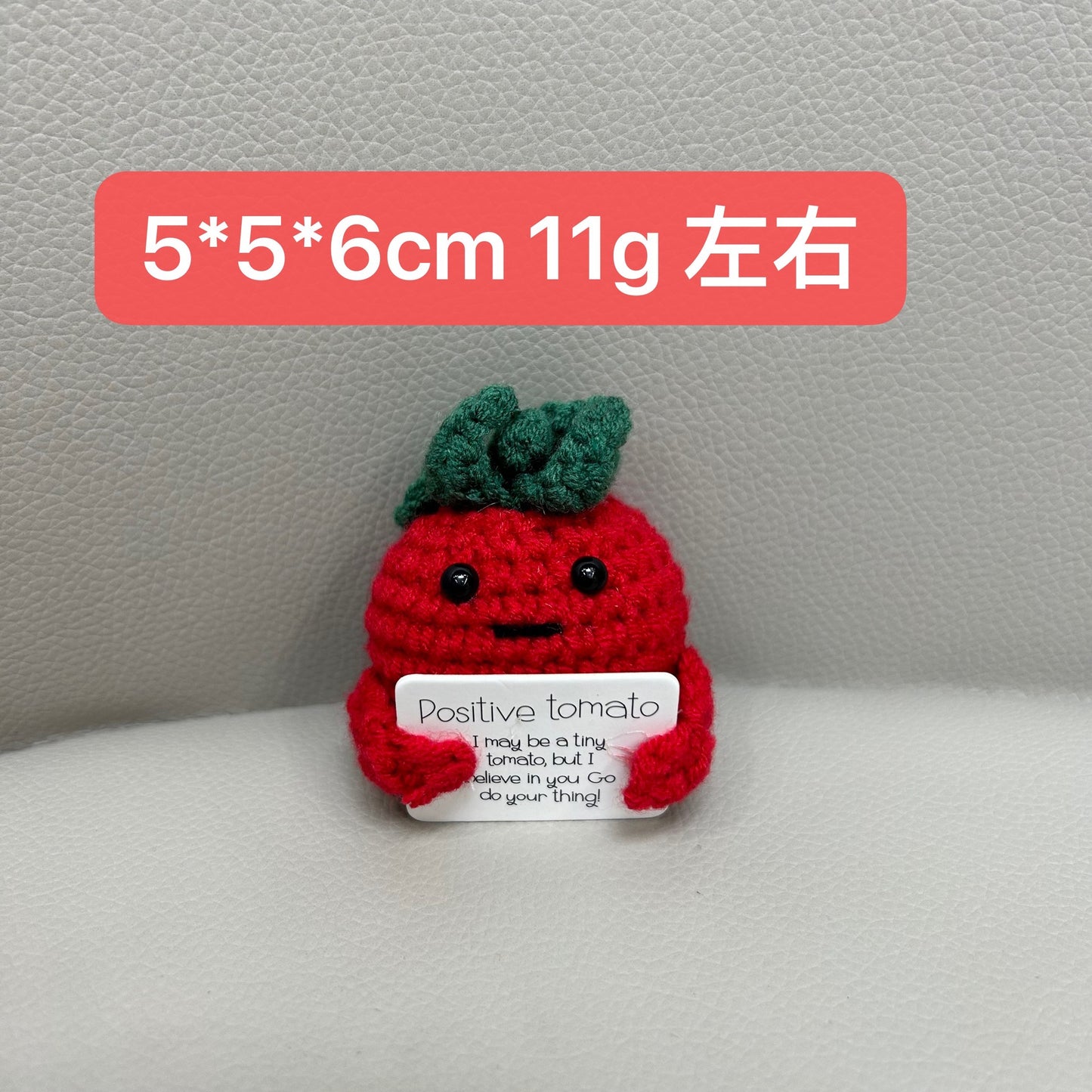 [Blind Box] 3 Crochet Accessories + 2 DIY Plush Pet, Funny expression potato doll positive energy wool knitting cucumber ornament egg baby pendant positive card