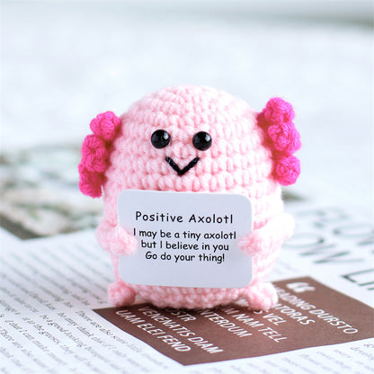 [Blind Box] 3 Crochet Accessories + 2 DIY Plush Pet, Funny expression potato doll positive energy wool knitting cucumber ornament egg baby pendant positive card